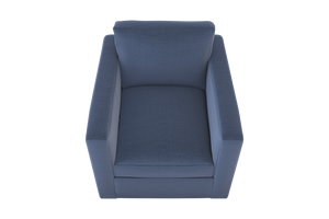 Moss Home Olive Chair - Stylish Swivel Design For Comfort And Versatility In Any Space - Perfect Addition! Indigo 54% Polyester 36% Viscose 10% Linen Oliv-cha-32-offind