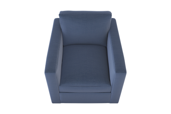 Moss Home Olive Chair - Stylish Swivel Design For Comfort And Versatility In Any Space - Perfect Addition! Indigo 54% Polyester 36% Viscose 10% Linen Oliv-cha-32-offind