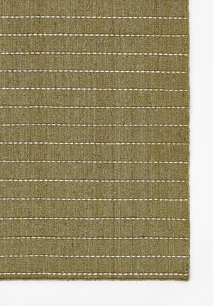 Momeni Oliver OLI-1 Hand Loomed Contemporary Striped Indoor Rug Green 9' x 12'