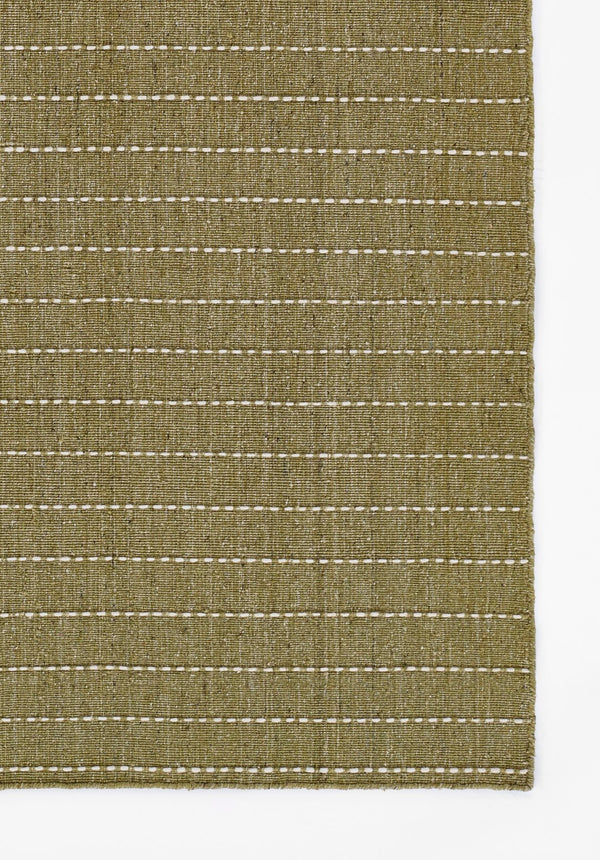 Momeni Oliver OLI-1 Hand Loomed Contemporary Striped Indoor Rug Green 9' x 12'