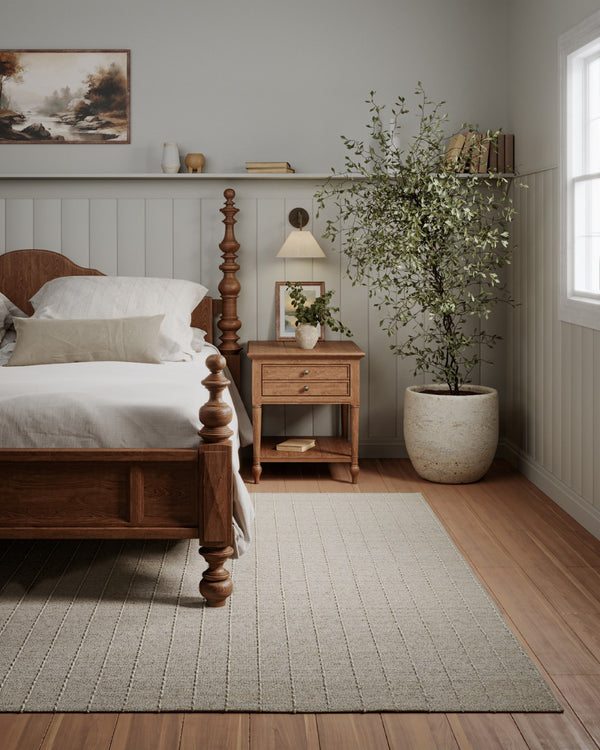 Momeni Oliver OLI-1 Hand Loomed Contemporary Striped Indoor Rug Natural 9' x 12'