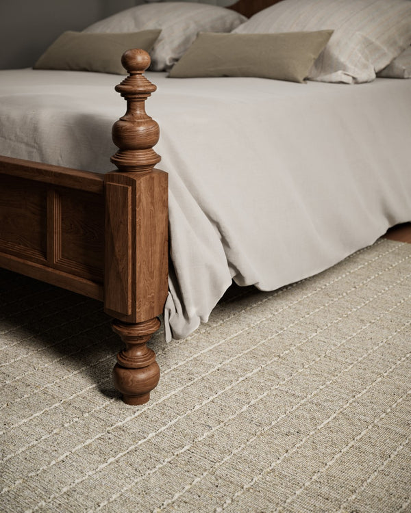 Momeni Oliver OLI-1 Hand Loomed Contemporary Striped Indoor Rug Natural 9' x 12'