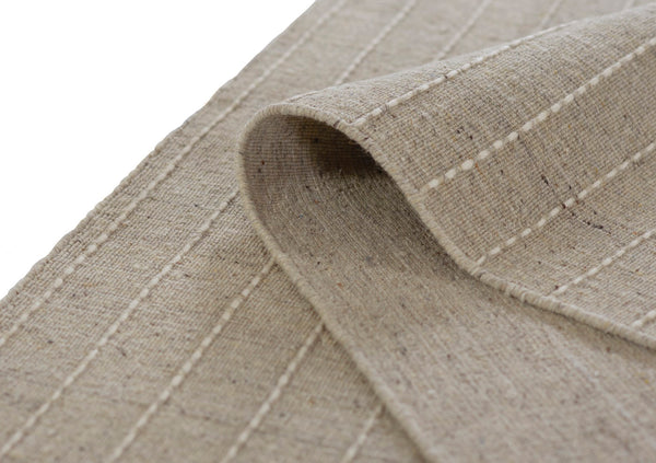 Momeni Oliver OLI-1 Hand Loomed Contemporary Striped Indoor Rug Natural 9' x 12'