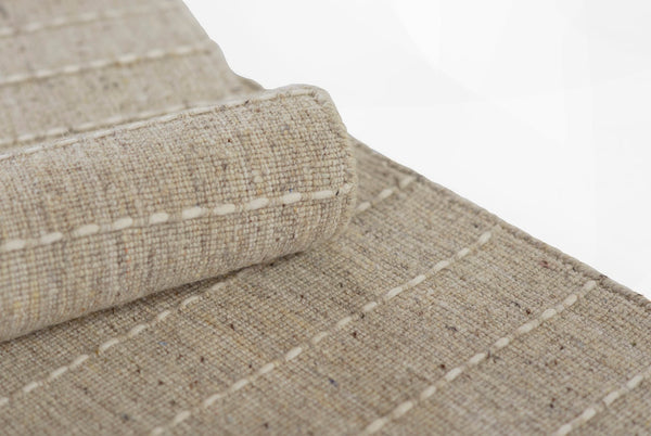 Momeni Oliver OLI-1 Hand Loomed Contemporary Striped Indoor Rug Natural 9' x 12'