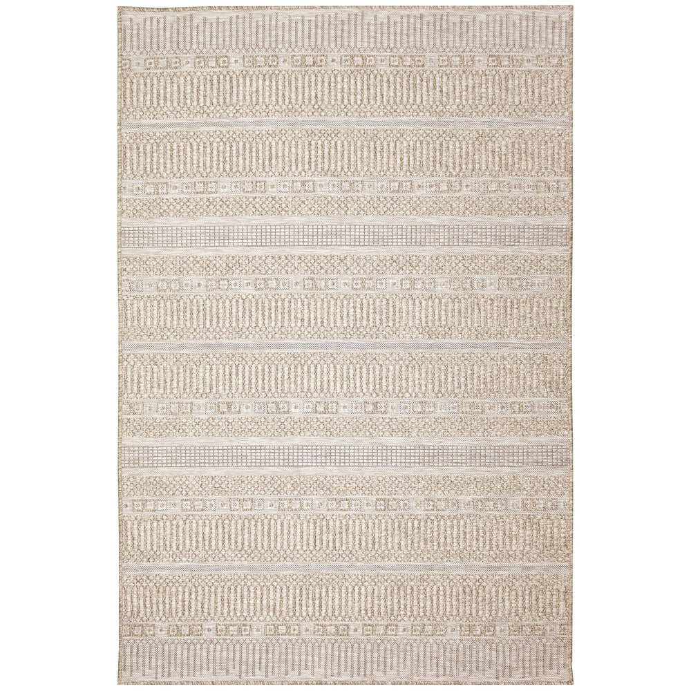 Trans Ocean Liora Manne Orly Stripe Indoor/Outdoor Area Rug - Rustic Transitional Design For Any Space Natural Polypropylene Oly45648112