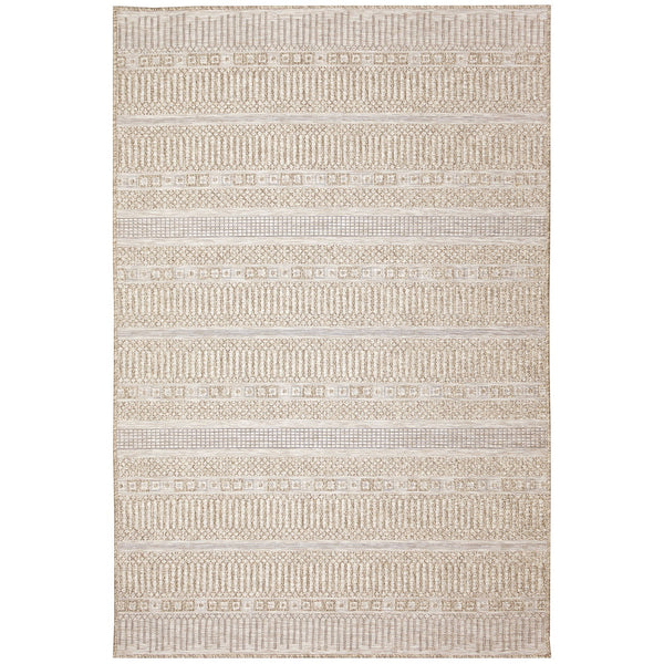 Trans Ocean Liora Manne Orly Stripe Indoor/Outdoor Area Rug - Rustic Transitional Design For Any Space Natural Polypropylene Oly45648112