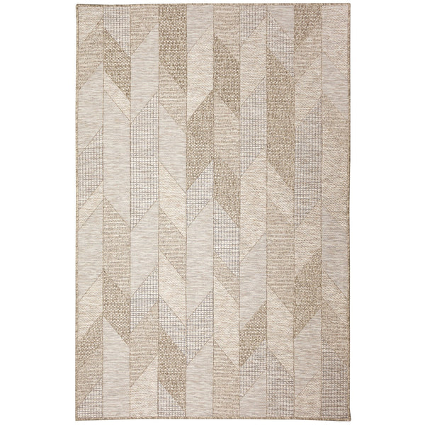 Trans Ocean Liora Manne Orly Angles Indoor/Outdoor Area Rug - Contemporary Geometric Design For Any Space Natural Polypropylene Oly45648212