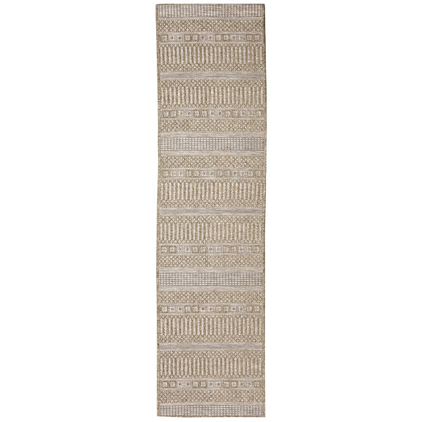 Trans Ocean Liora Manne Orly Stripe Indoor/Outdoor Area Rug - Rustic Transitional Design For Any Space Natural Polypropylene Olyr8648112