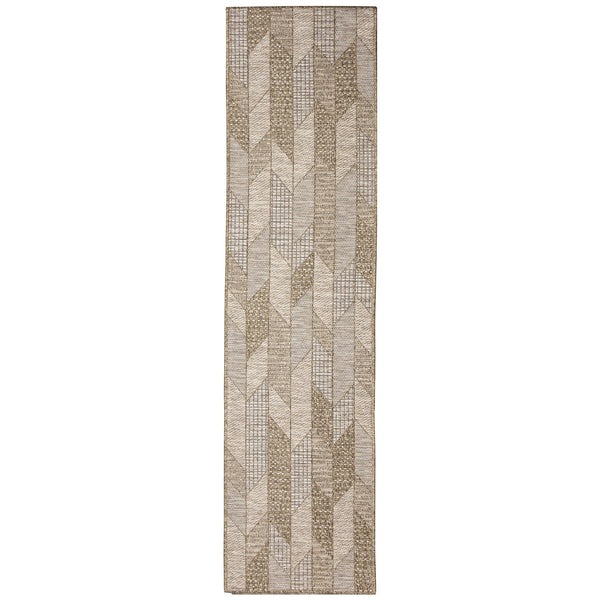 Trans Ocean Liora Manne Orly Angles Indoor/Outdoor Area Rug - Contemporary Geometric Design For Any Space Natural Polypropylene Olyr8648212
