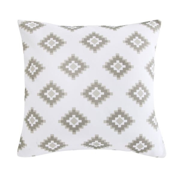 Hiend Accents Chalet Aztec Indoor/Outdoor Pillow - Stylish Geometric Design For Modern Spaces And Versatile Decor Taupe Face And Back, 100% Polyester,Fill, 100% Polyester Op1779-20-tp