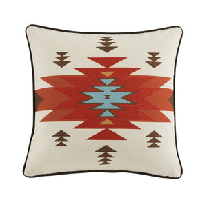 Hiend Accents Del Sol Indoor/Outdoor Pillow – Vibrant Aztec Design For Stylish Southwestern Home Decor Enhancement Red Shell, 100% Polyester,Fill, 100% Polyester Op1835-20-rd