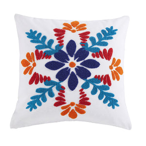 Hiend Accents Bonita Indoor/Outdoor Pillow Set - Vibrant Floral Design With Reversible Orange Back For Any Space Red Cover, 100% Polyester,Filling, 100% Polyester,Decoration, 100% Acrylic Op1937-20-rd