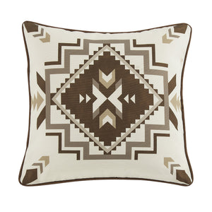 Hiend Accents Dakota Indoor/Outdoor Pillow - Stylish Geometric Design In Earth Tones For Versatile Home Decor Tan Cover, 100% Polyester,Fill, 100% Polyester Op2037-20-br