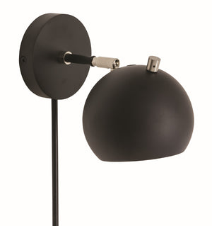 House Of Troy Orwell Led Wall Swings - Stylish, Modern Design With Full Range Dimmer For Perfect Lighting Control Black With Satin Nickel Accents Metal Or775-blksn