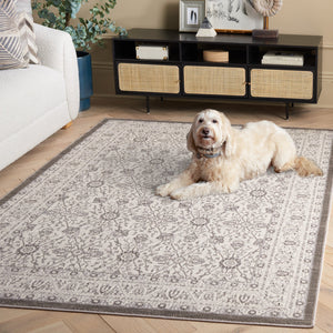Safavieh Orchard Exquisite Contemporary Area Rug – Premium Turkish Craftsmanship In Elegant Ivory & Silver Grey ,Silver Polyester Orc216f-7sq