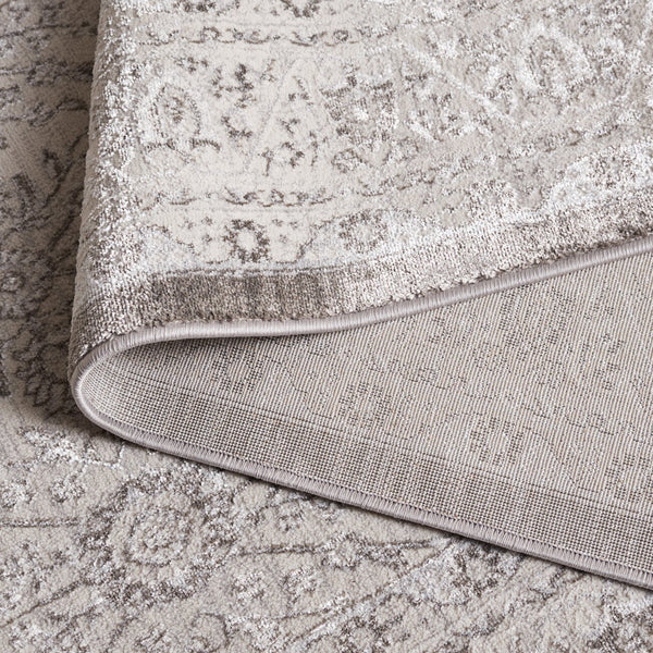 Safavieh Orchard Exquisite Contemporary Area Rug – Premium Turkish Craftsmanship In Elegant Ivory & Silver Grey ,Silver Polyester Orc216f-7sq