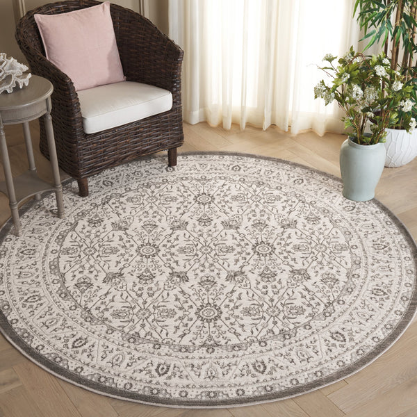 Safavieh Orchard Exquisite Contemporary Area Rug – Premium Turkish Craftsmanship In Elegant Ivory & Silver Grey ,Silver Polyester Orc216f-7sq