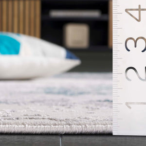 Safavieh Orchard Area Rug - Sophisticated Turkish Design In Elegant Grey And Blue, Perfect For Cozy Living Spaces Grey ,Blue Polyester Orc218f-9