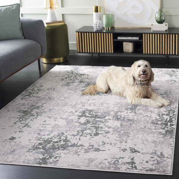 Safavieh Orchard Area Rug - Sophisticated Turkish Design In Elegant Grey And Blue, Perfect For Cozy Living Spaces Grey ,Green Polyester Orc218g-7sq