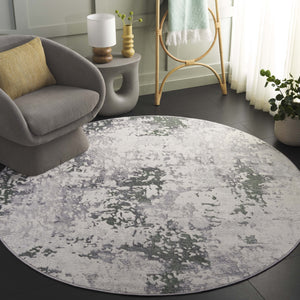 Safavieh Orchard Area Rug - Sophisticated Turkish Design In Elegant Grey And Blue, Perfect For Cozy Living Spaces Grey ,Green Polyester Orc218g-7sq