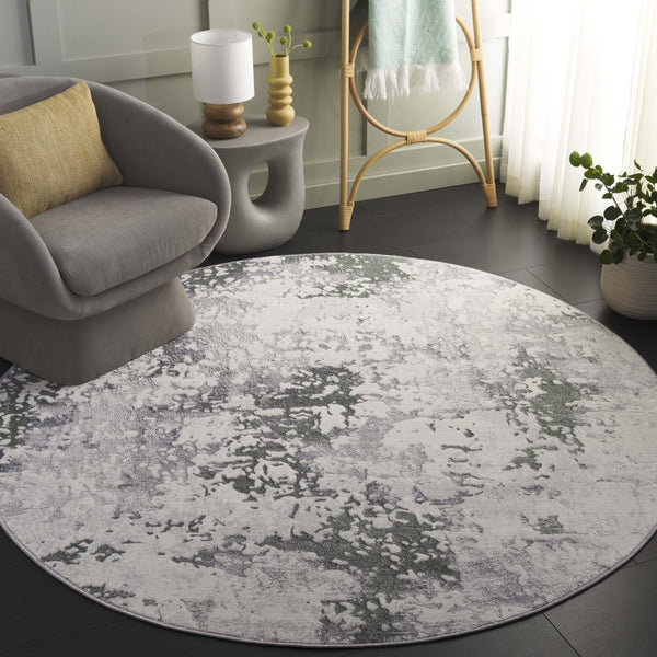 Safavieh Orchard Area Rug - Sophisticated Turkish Design In Elegant Grey And Blue, Perfect For Cozy Living Spaces Grey ,Green Polyester Orc218g-7sq