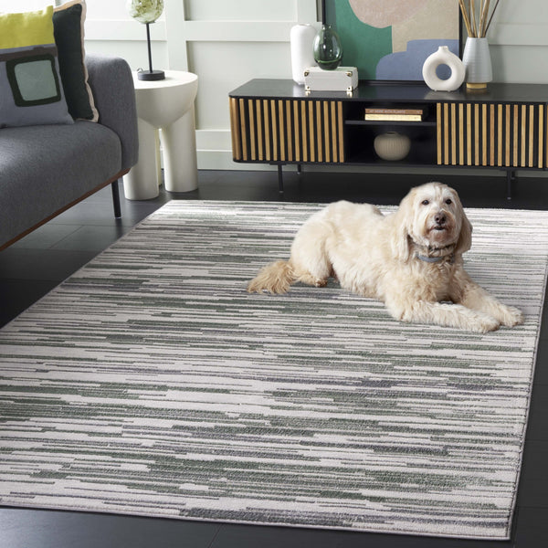 Safavieh Orchard Premium Polyester Area Rug - Elegant Modern Design With Timeless Charm For Any Room Grey ,Green Polyester Orc220f-4