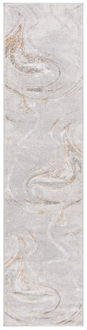 Safavieh Orchard Area Rug - Contemporary Turkish Design With Luxurious Grey And Gold, Durable & Easy Care Grey ,Gold Polyester Orc617h-10sq