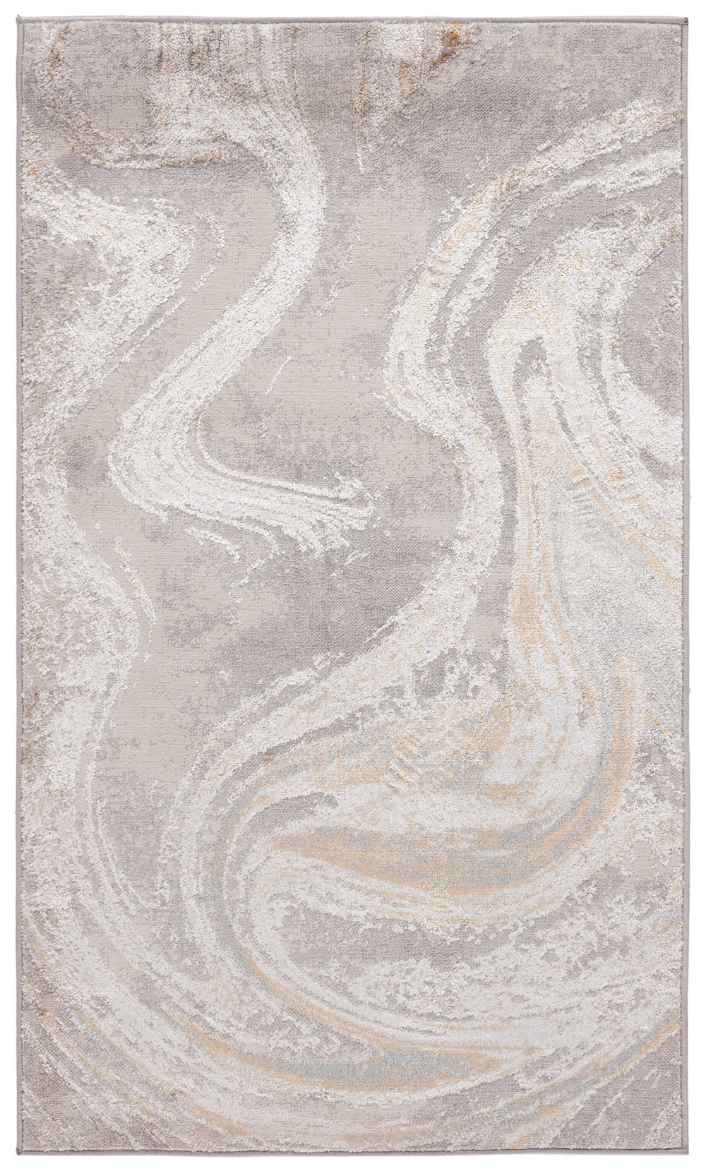 Safavieh Orchard Area Rug - Contemporary Turkish Design With Luxurious Grey And Gold, Durable & Easy Care Grey ,Gold Polyester Orc617h-10sq
