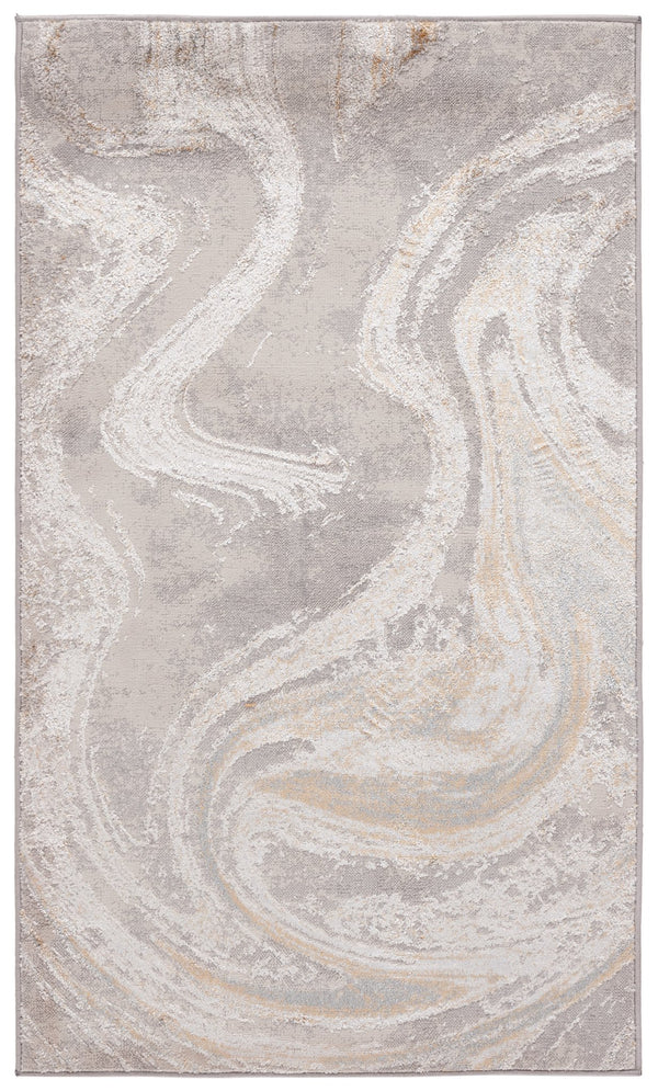 Safavieh Orchard Area Rug - Contemporary Turkish Design With Luxurious Grey And Gold, Durable & Easy Care Grey ,Gold Polyester Orc617h-10sq