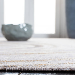 Safavieh Orchard Area Rug - Contemporary Turkish Design With Luxurious Grey And Gold, Durable & Easy Care Grey ,Gold Polyester Orc617h-10sq