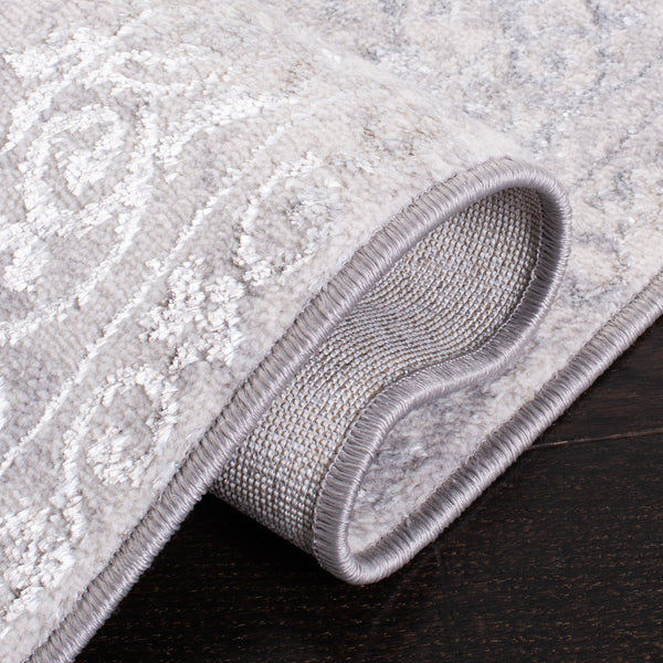 Safavieh Orchard Transitional Area Rug - Elegant Turkish Design, Soft Polyester, Oeko-tex Certified Comfort Grey ,Light Grey Polyester Orc684h-7sq