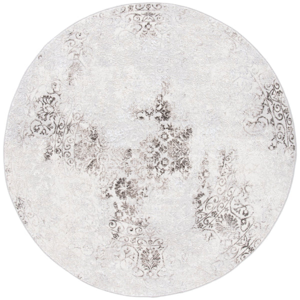 Safavieh Orchard Transitional Area Rug - Elegant Turkish Design, Soft Polyester, Oeko-tex Certified Comfort Grey ,Light Grey Polyester Orc684h-7sq