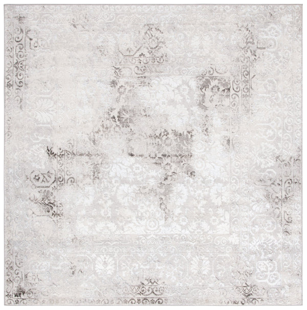 Safavieh Orchard Transitional Area Rug - Elegant Turkish Design, Soft Polyester, Oeko-tex Certified Comfort Grey ,Light Grey Polyester Orc684h-7sq