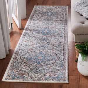 Safavieh Oregon Traditional-style Rug In Elegant Grey And Blue For Timeless Home Décor And Comfort Grey ,Blue 80% Polypropylene,20% Polyester Ore812f-212