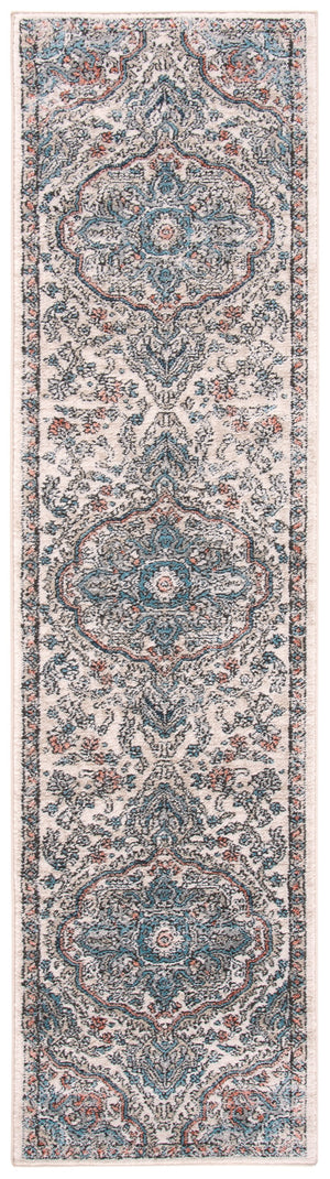 Safavieh Oregon Traditional-style Rug In Elegant Grey And Blue For Timeless Home Décor And Comfort Grey ,Blue 80% Polypropylene,20% Polyester Ore812f-212