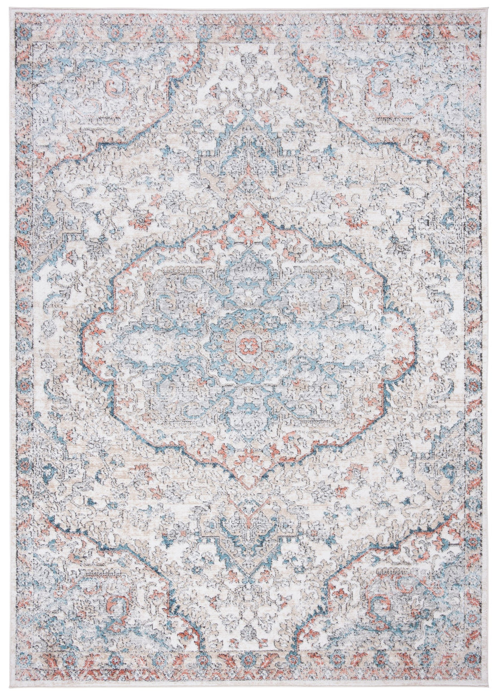 Safavieh Oregon Traditional-style Rug In Elegant Grey And Blue For Timeless Home Décor And Comfort Grey ,Blue 80% Polypropylene,20% Polyester Ore812f-212