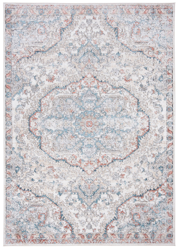 Safavieh Oregon Traditional-style Rug In Elegant Grey And Blue For Timeless Home Décor And Comfort Grey ,Blue 80% Polypropylene,20% Polyester Ore812f-212