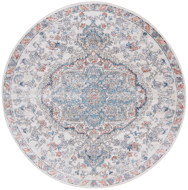 Safavieh Oregon Traditional-style Rug In Elegant Grey And Blue For Timeless Home Décor And Comfort Grey ,Blue 80% Polypropylene,20% Polyester Ore812f-212