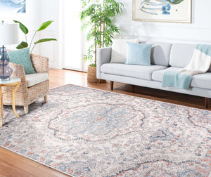 Safavieh Oregon Traditional-style Rug In Elegant Grey And Blue For Timeless Home Décor And Comfort Grey ,Blue 80% Polypropylene,20% Polyester Ore812f-212