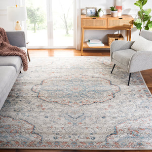 Safavieh Oregon Traditional-style Rug In Elegant Grey And Blue For Timeless Home Décor And Comfort Grey ,Blue 80% Polypropylene,20% Polyester Ore812f-212