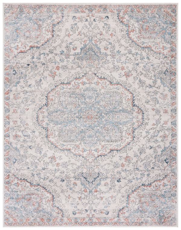 Safavieh Oregon Traditional-style Rug In Elegant Grey And Blue For Timeless Home Décor And Comfort Grey ,Blue 80% Polypropylene,20% Polyester Ore812f-212
