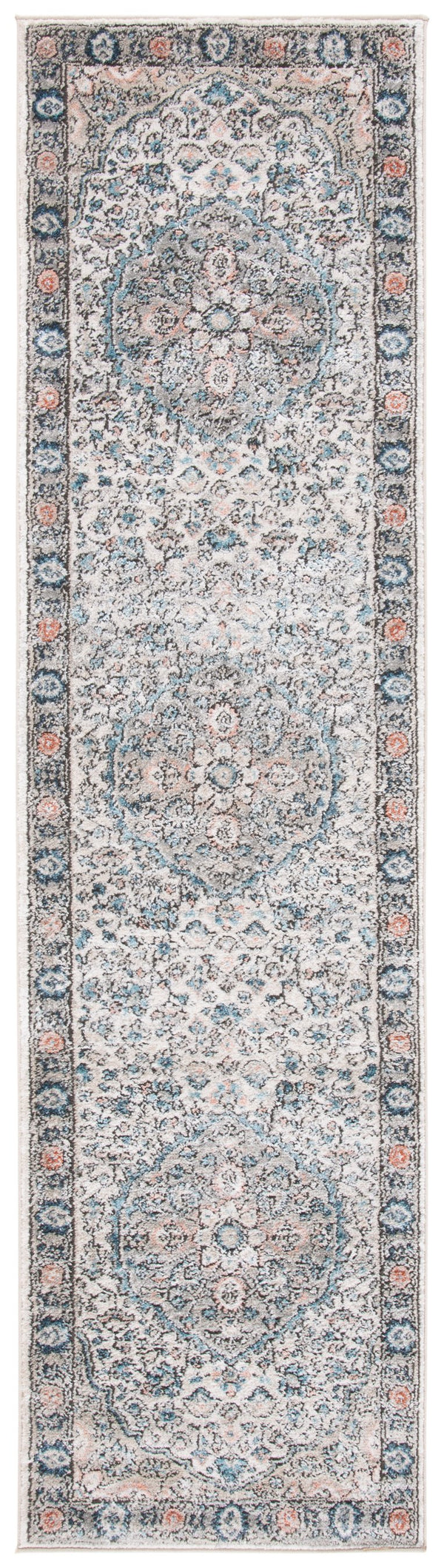 Safavieh Oregon Area Rug In Elegant Grey And Blue Hues, Timeless Design For Luxurious Home Décor Grey ,Blue 80% Polypropylene,20% Polyester Ore813f-3