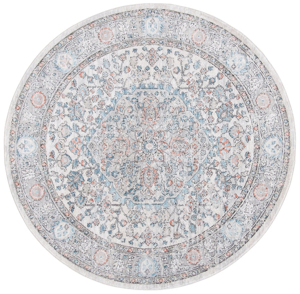 Safavieh Oregon Area Rug In Elegant Grey And Blue Hues, Timeless Design For Luxurious Home Décor Grey ,Blue 80% Polypropylene,20% Polyester Ore813f-3