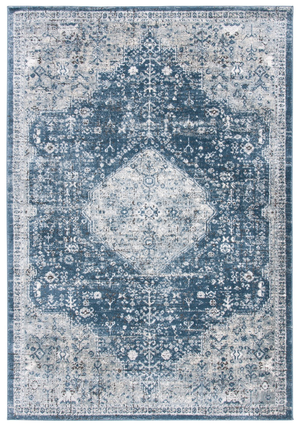 Safavieh Oregon Traditional Area Rug - Timeless Elegance With Intricate Patterns For Classic Home Décor Navy ,Ivory 80% Polypropylene,20% Polyester Ore858n-6