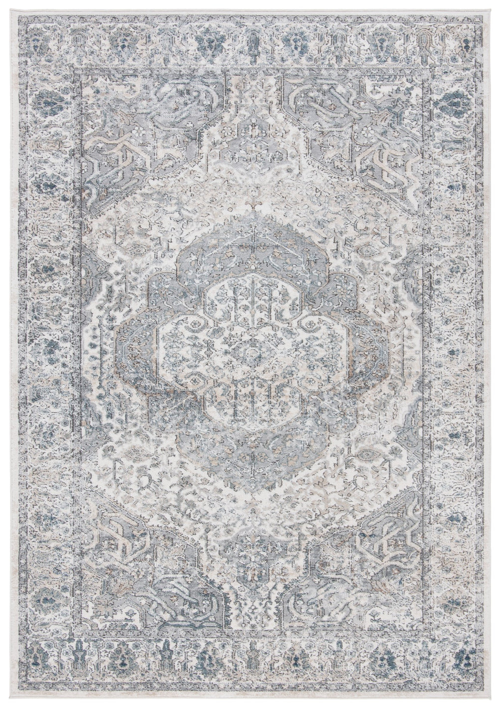 Safavieh Oregon Oversized Ivory/Grey Area Rug - 11x15 Ft Plush Comfort, Durable Power Loomed Elegance Ivory ,Grey 80% Polypropylene,20% Polyester Ore867a-1115
