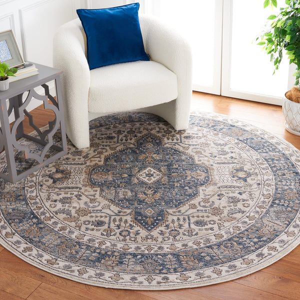 Safavieh Oregon Exquisite Turkish Area Rug - Timeless Design With Intricate Patterns For Elegant Interiors Beige ,Grey 80% Polypropylene,20% Polyester Ore870b-7sq