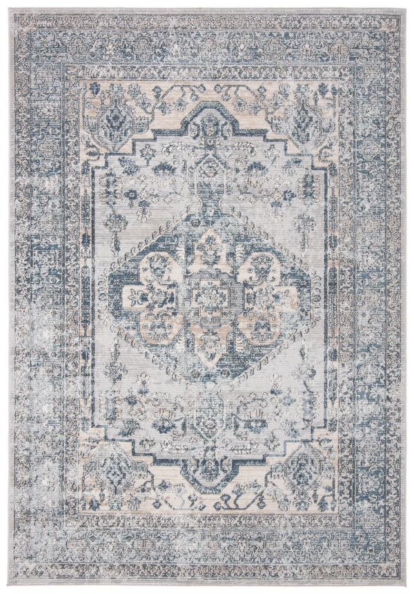 Safavieh Oregon Traditional Area Rug - Luxurious Power-loomed Design For Elegant Home Decor And Comfort Light Blue ,Ivory 80% Polypropylene,20% Polyester Ore877m-28