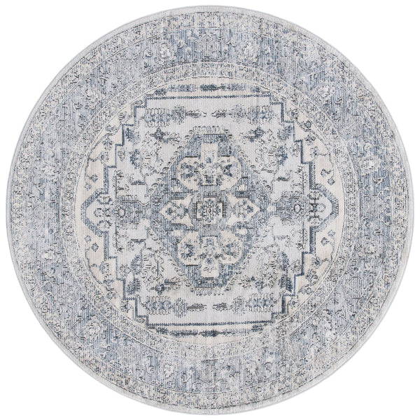 Safavieh Oregon Traditional Area Rug - Luxurious Power-loomed Design For Elegant Home Decor And Comfort Light Blue ,Ivory 80% Polypropylene,20% Polyester Ore877m-28