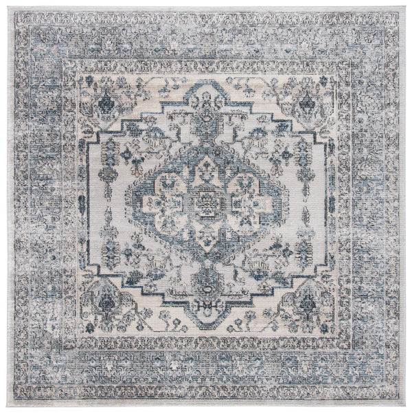 Safavieh Oregon Traditional Area Rug - Luxurious Power-loomed Design For Elegant Home Decor And Comfort Light Blue ,Ivory 80% Polypropylene,20% Polyester Ore877m-28