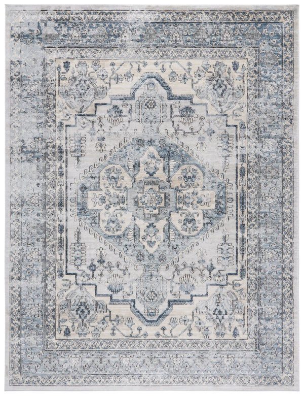Safavieh Oregon Traditional Area Rug - Luxurious Power-loomed Design For Elegant Home Decor And Comfort Light Blue ,Ivory 80% Polypropylene,20% Polyester Ore877m-28